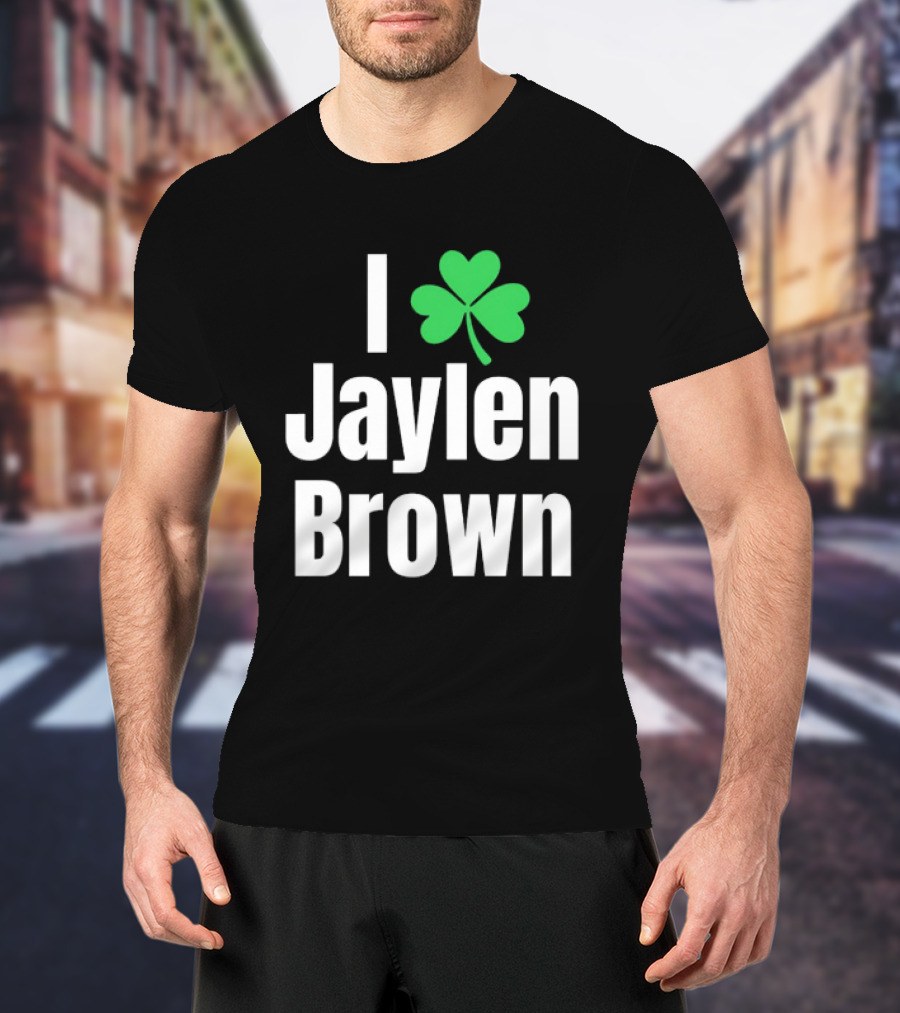 St. Patrick's Day Celtics I Heart Shamrock Jaylen Brown T-Shirt