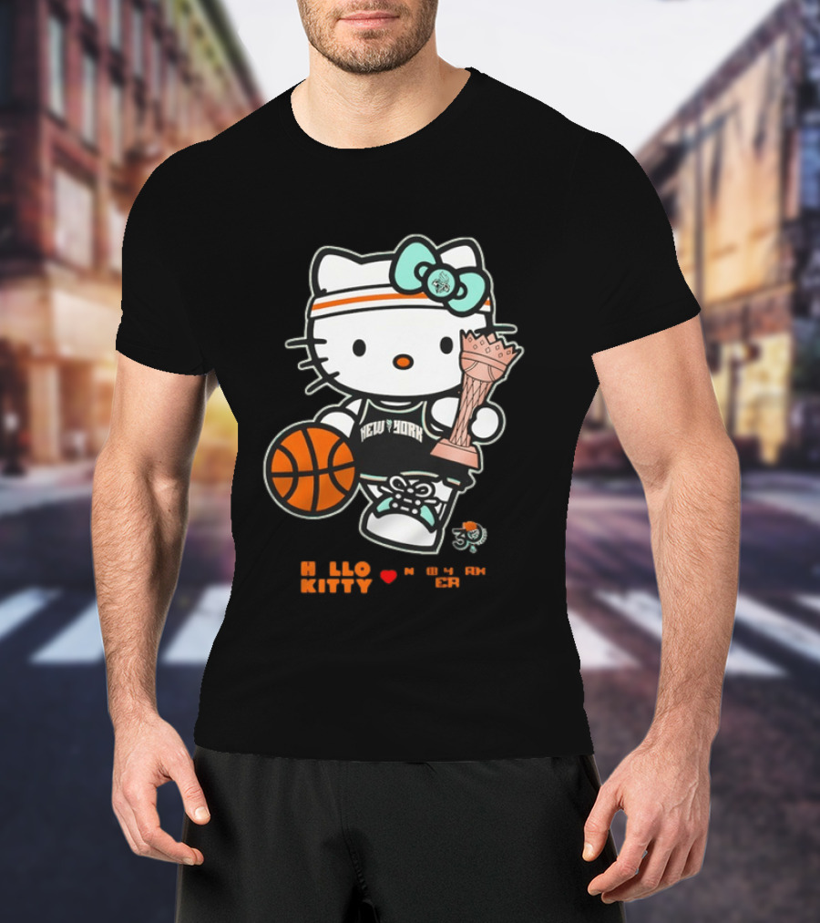 Hello Kitty New York Liberty 2026 WNBA Commissioner's Cup Basketball 30th Anniversary T-Shirt