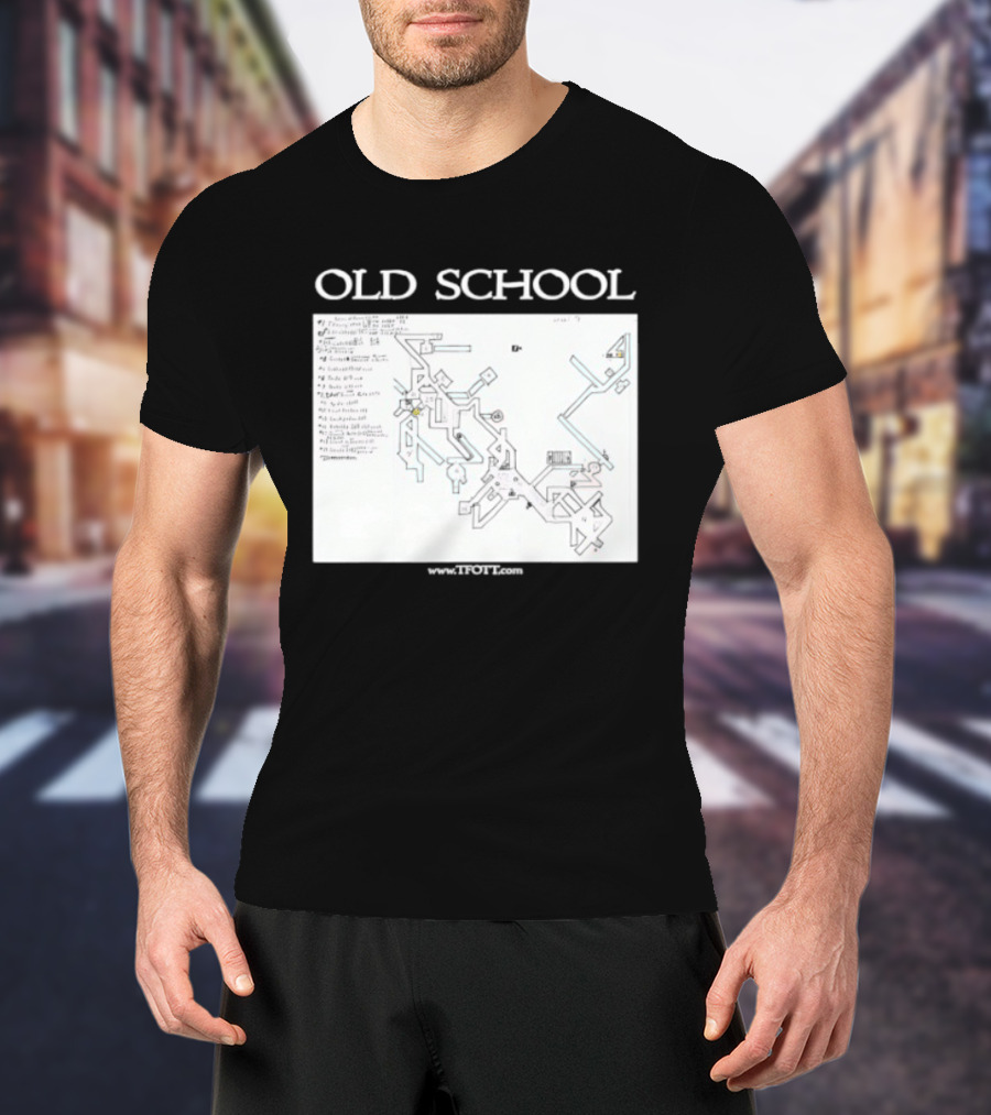 Old School Tonisborg Dungeon Map 1971 Dungeons And Dragons Retro Adventure T-Shirt