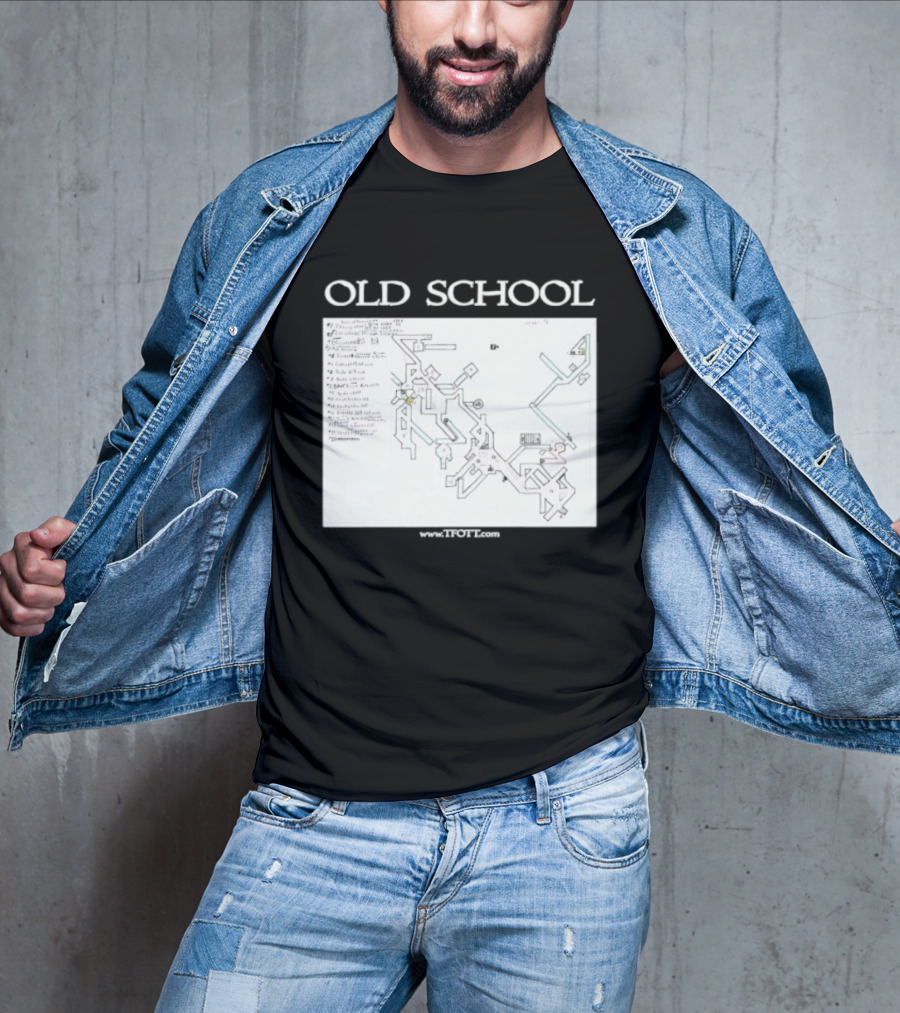 Old School Tonisborg Dungeon Map 1971 Dungeons And Dragons Retro Adventure T-Shirt