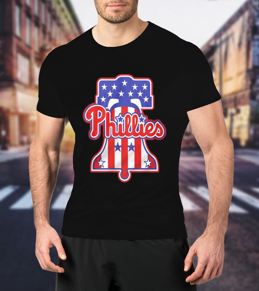 Phillies Liberty Bell Stars Stripes Patriotic 250th Anniversary T-Shirt