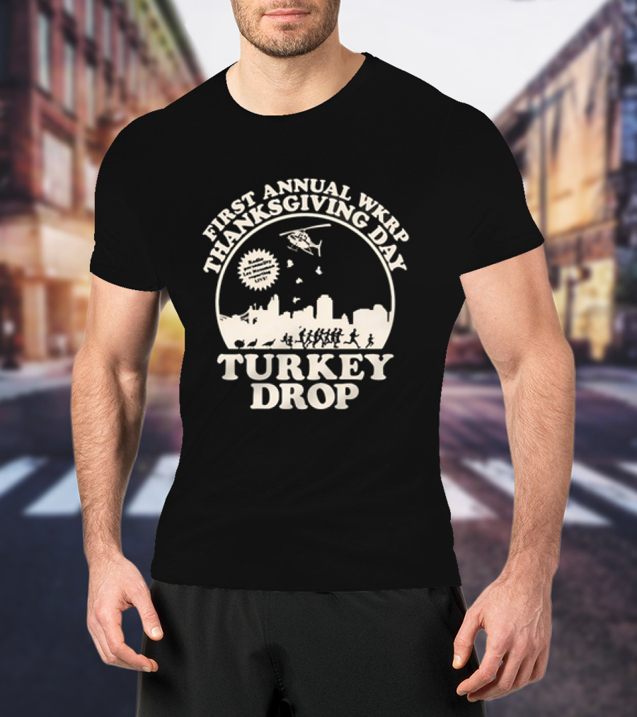 WKRP In Cincinnati First Annual Thanksgiving Day Turkey Drop T-Shirt