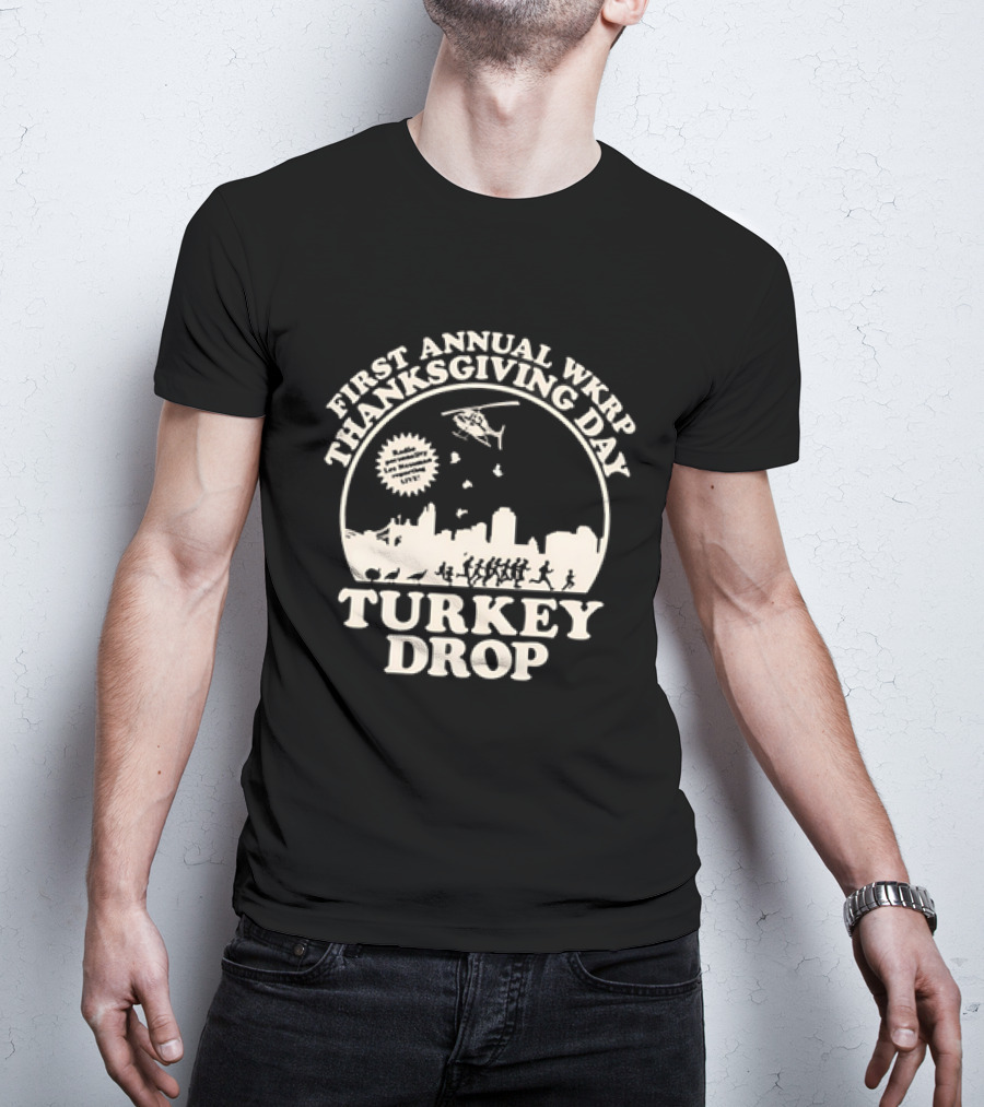 WKRP In Cincinnati First Annual Thanksgiving Day Turkey Drop T-Shirt
