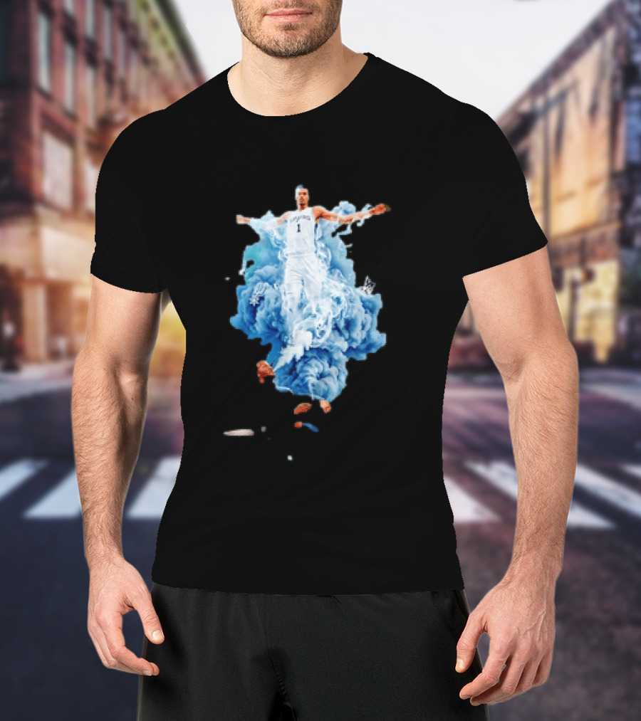 Jalen Brunson We Smoking On That Wemby Pack Spurs Player Blue Smoke T-Shirt