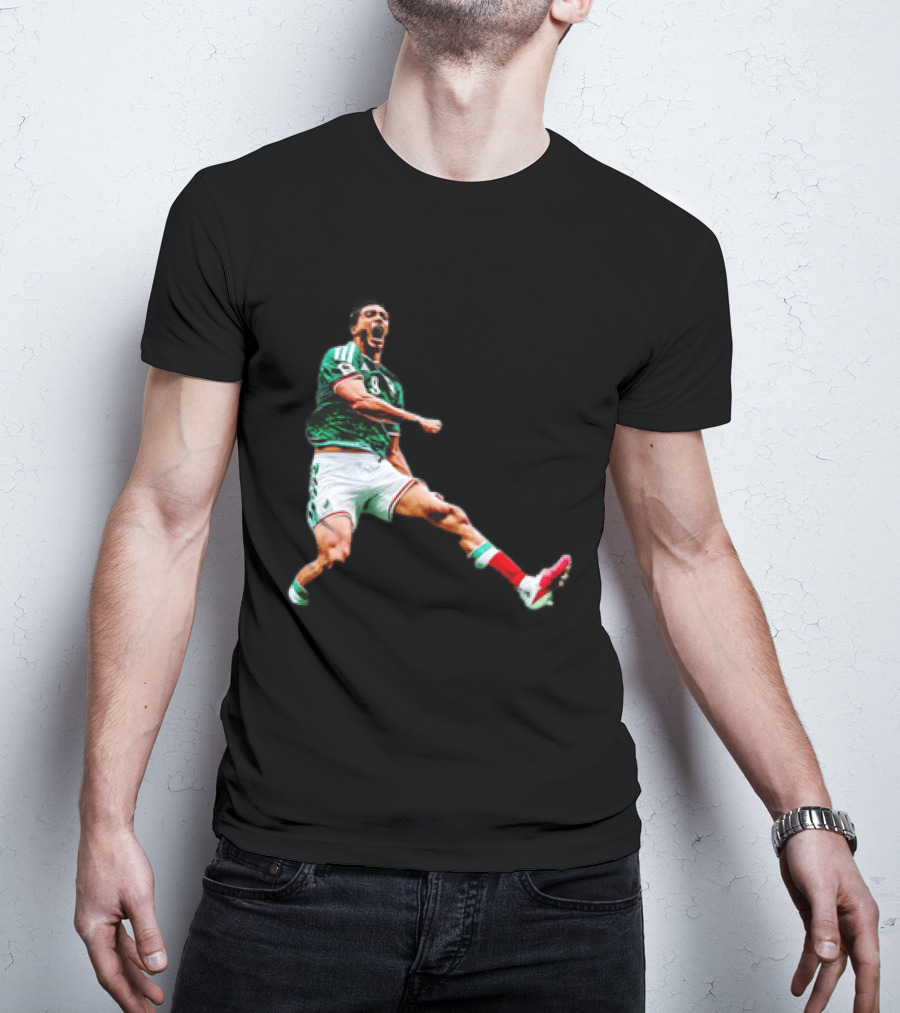 Raúl Jiménez Celebrating Mexico National Soccer Team Victory T-Shirt