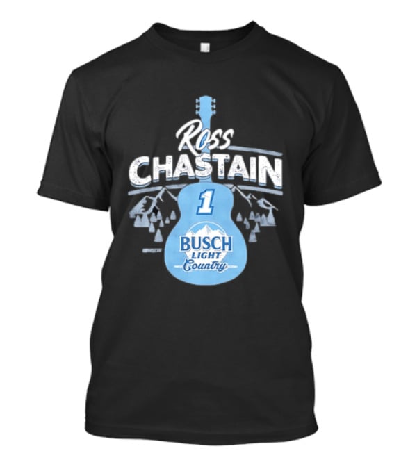 Ross Chastain No 1 Busch Light Country Guitar T-Shirt