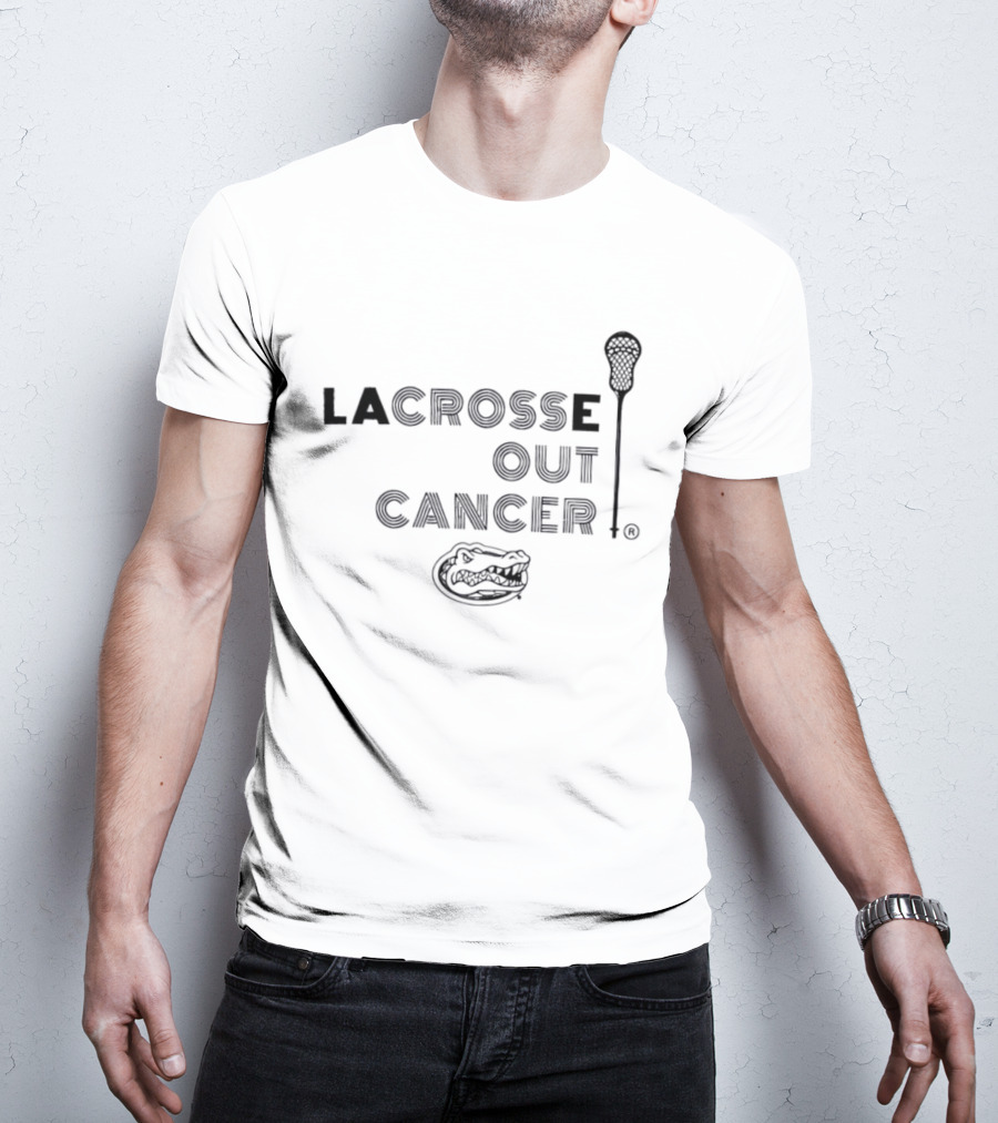 Lacrosse Out Cancer Florida Gators Lacrosse Awareness T-Shirt
