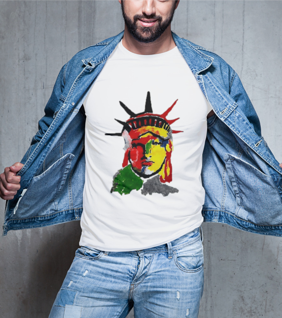 Liberty Pop Statue Of Liberty Paint Splatter T-Shirt