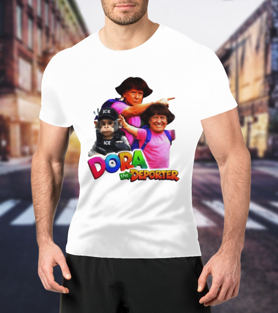 Dora The Deporter ICE Parody Cartoon T-Shirt