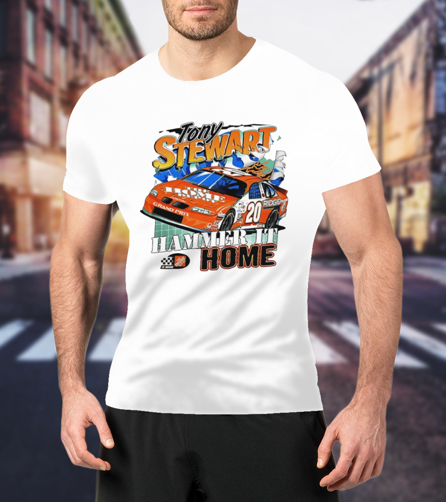 Tony Stewart Home Depot Racing 20 Pontiac NASCAR Hammer It Home T-Shirt