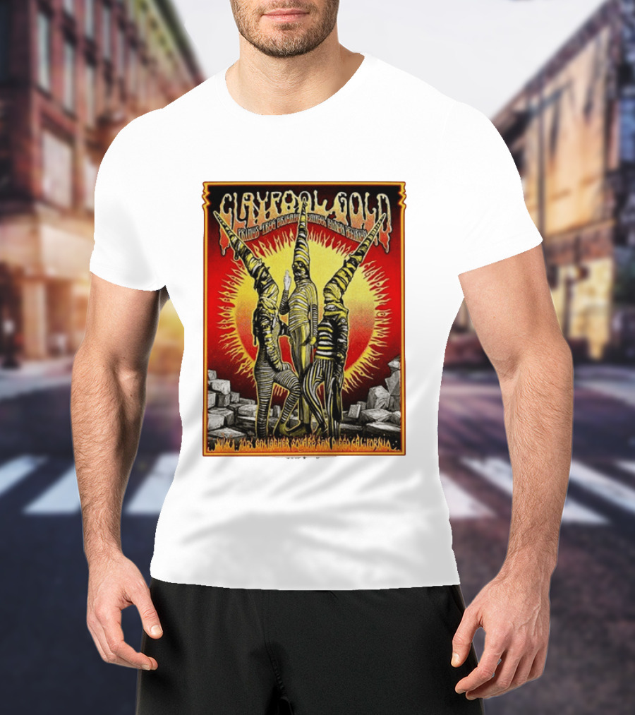 Primus Claypool Gold Tour 2026 Gallagher Square San Diego July 1 Psychedelic T-Shirt