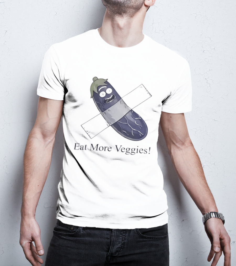 Rick Sanchez Eat More Veggies Tape Pickle T-Shirt