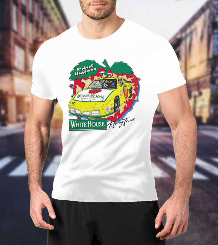 Robert Huffman White House Apple Juice Racing Team Car 37 NASCAR T-Shirt