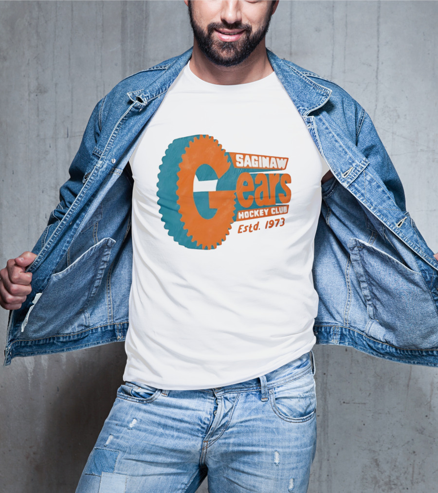 Saginaw Gears Hockey Club Estd 1973 Retro Team T-Shirt