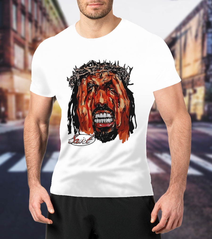 Saint Jesus Crown Of Thorns Diamond Grillz T-Shirt