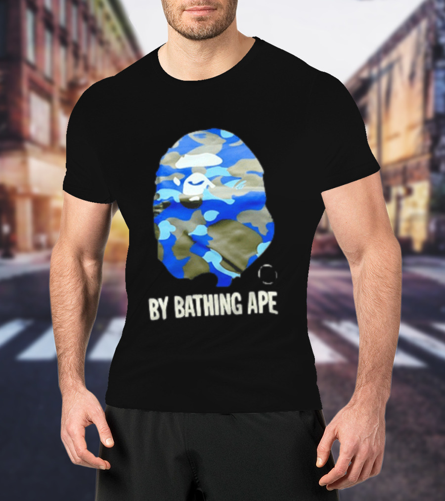 By Bathing APE Camouflage Blue Green T-Shirt