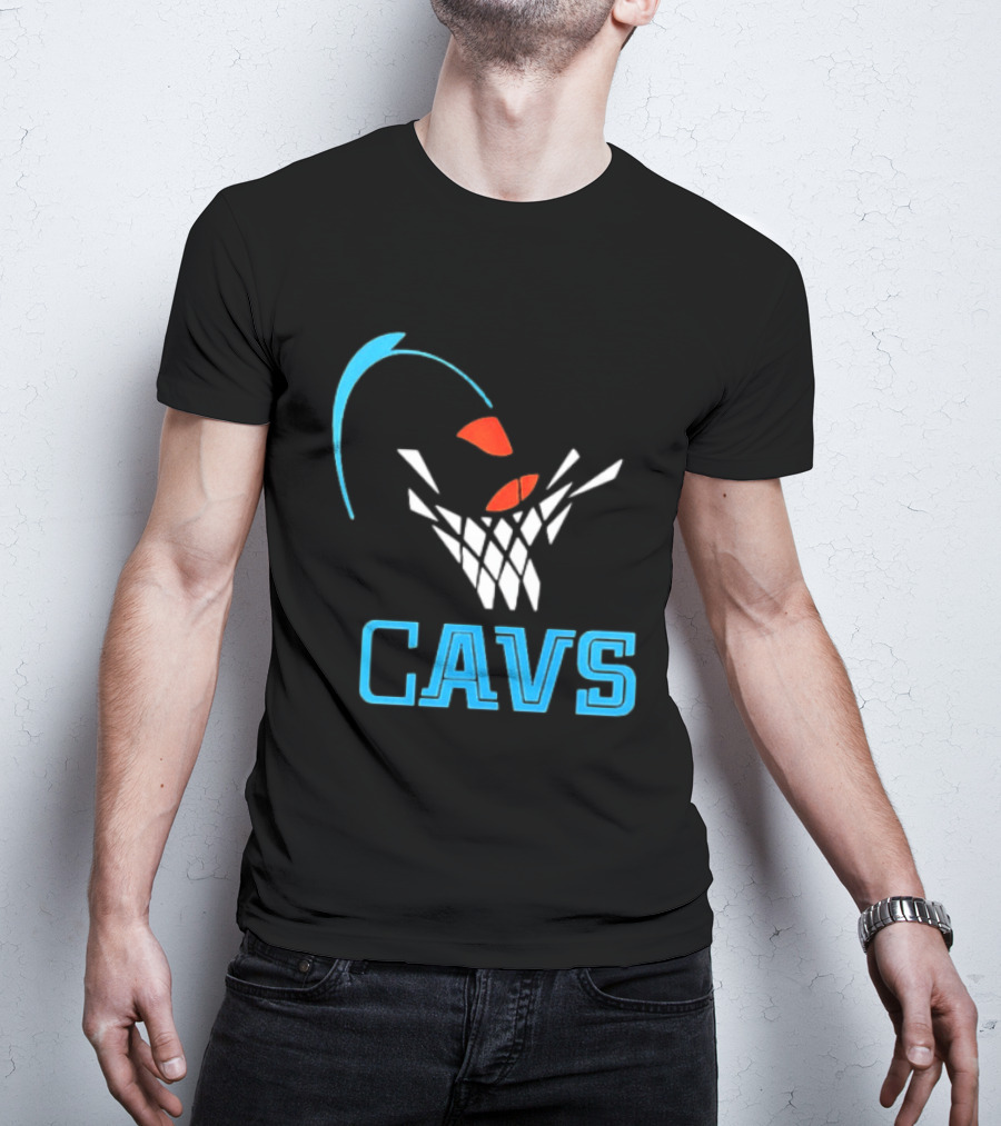 CAVS Cleveland Cavaliers Basketball Net Slam Dunk T-Shirt