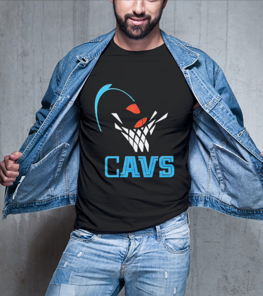 CAVS Cleveland Cavaliers Basketball Net Slam Dunk T-Shirt