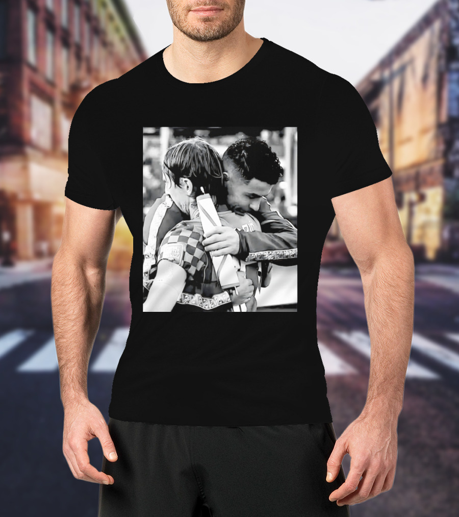 Football Unites The World Luka Modrić Cristiano Ronaldo Hug Memorial T-Shirt