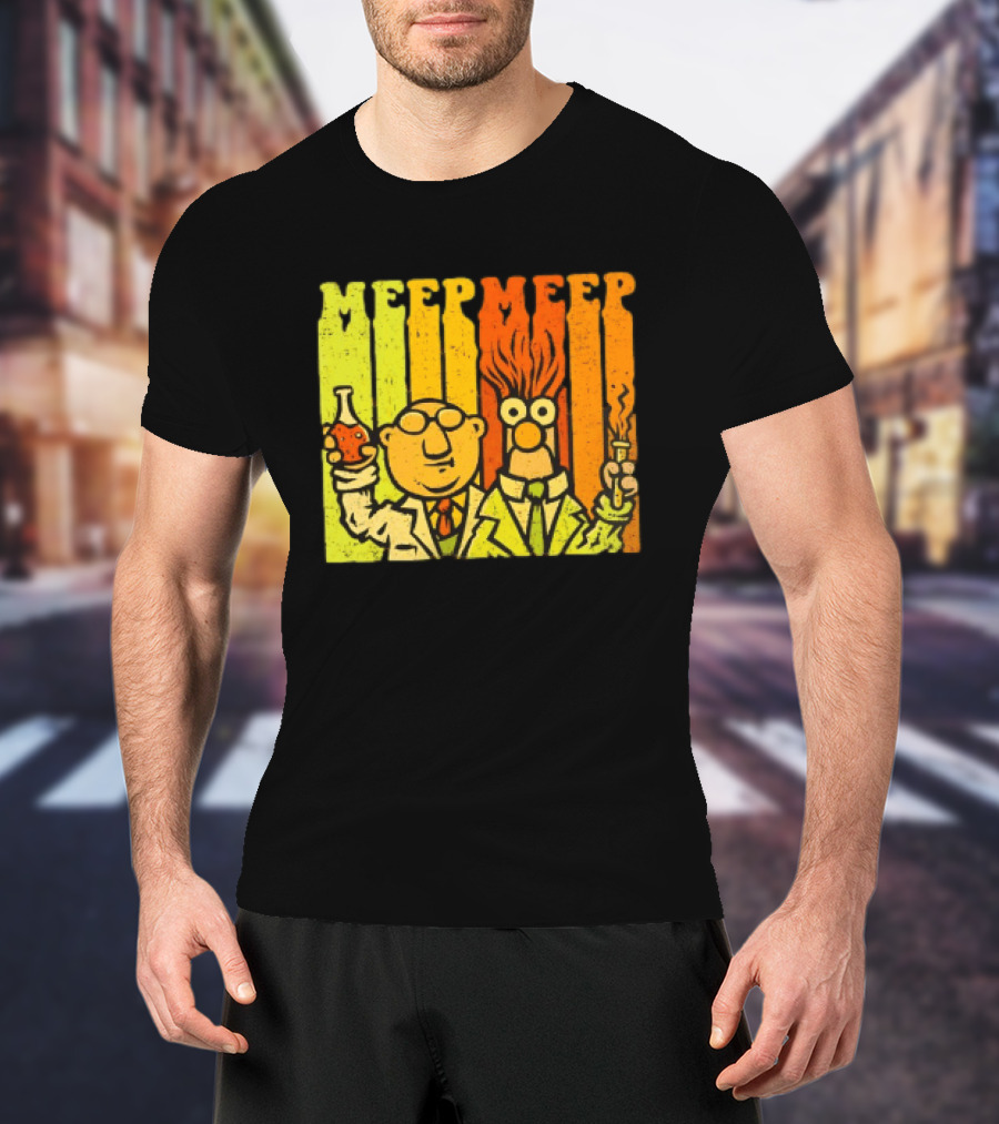 Dr. Bunsen Honeydew And Beaker Meep Meep Retro Chemistry Duo T-Shirt