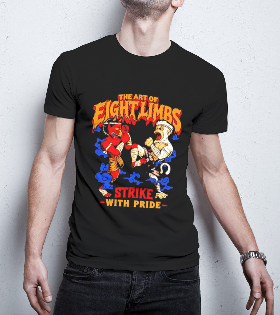The Art Of Eight Limbs Strike With Pride Muay Thai Oni Hanuman T-Shirt