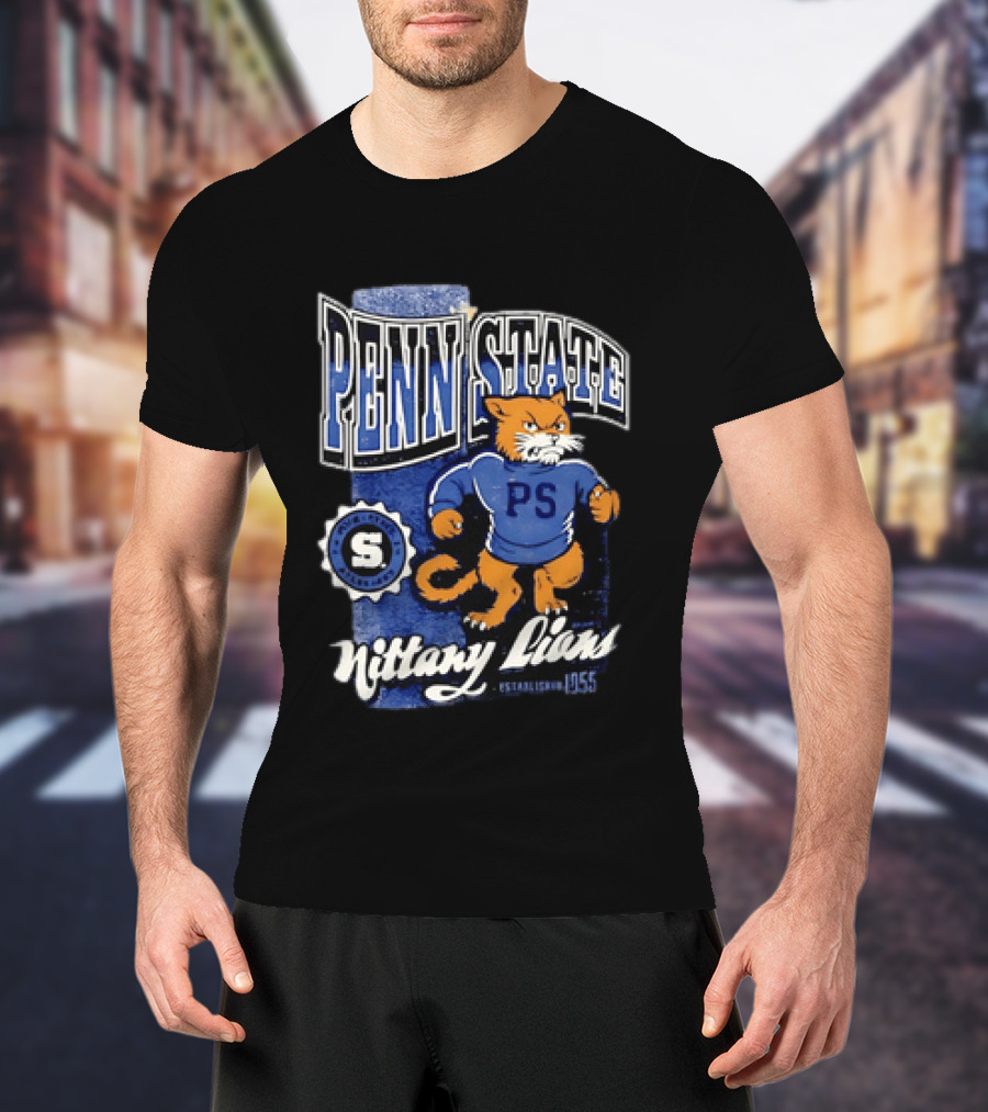 Penn State Nittany Lions PS Mascot Retro 1955 Established T-Shirt
