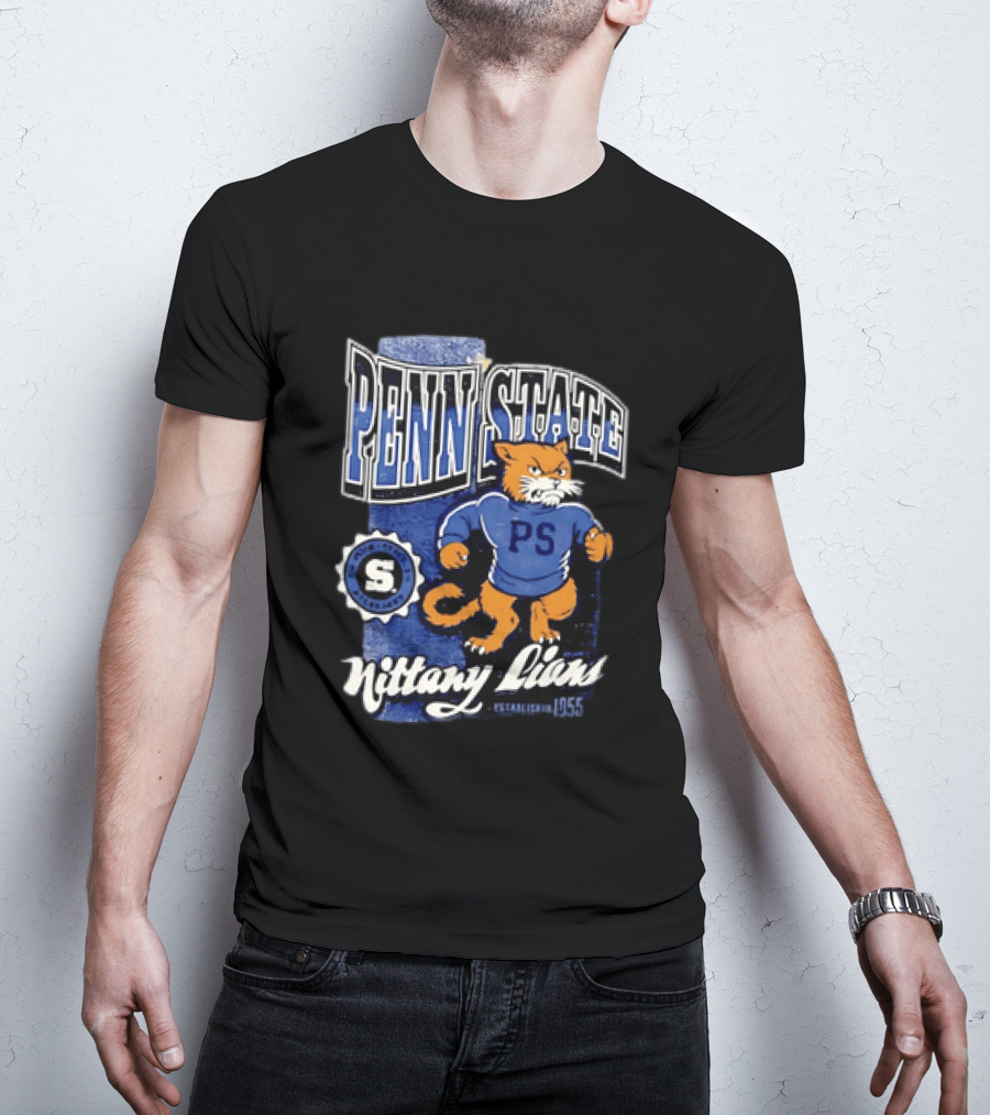 Penn State Nittany Lions PS Mascot Retro 1955 Established T-Shirt