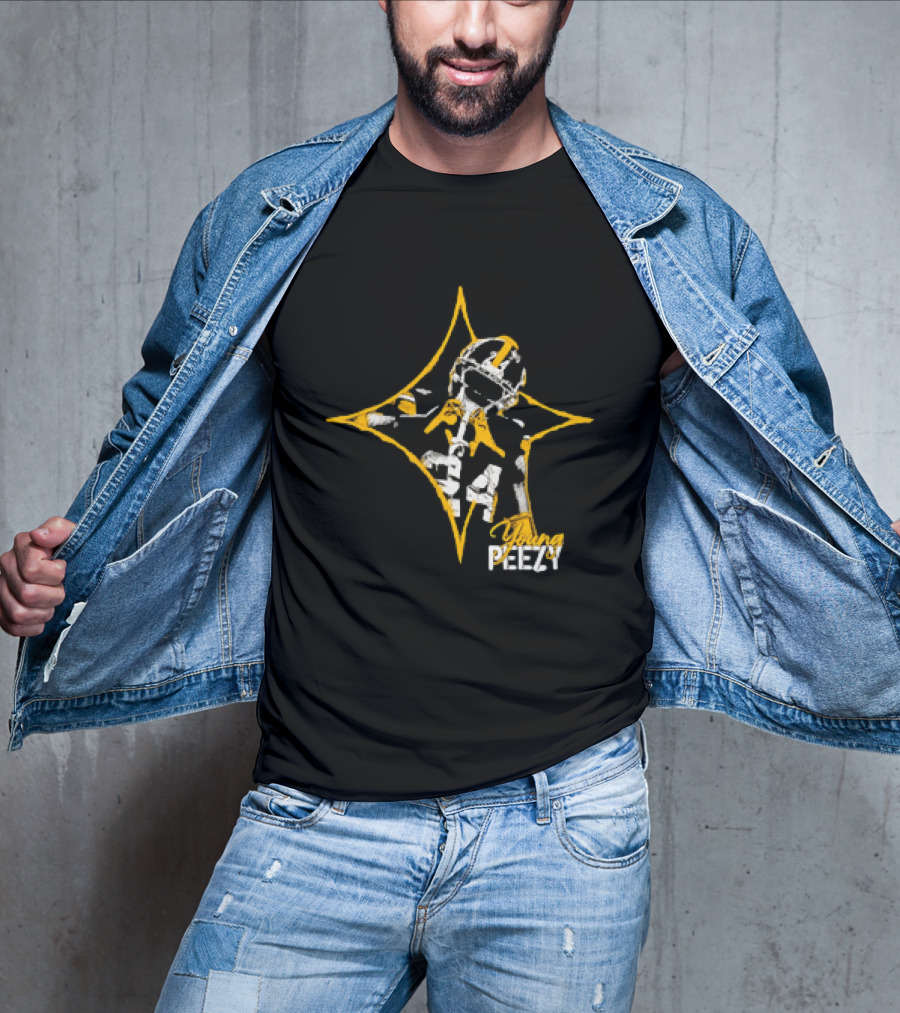 Joey Porter Jr Young Peezy Pittsburgh Steelers Distressed Starburst T-Shirt