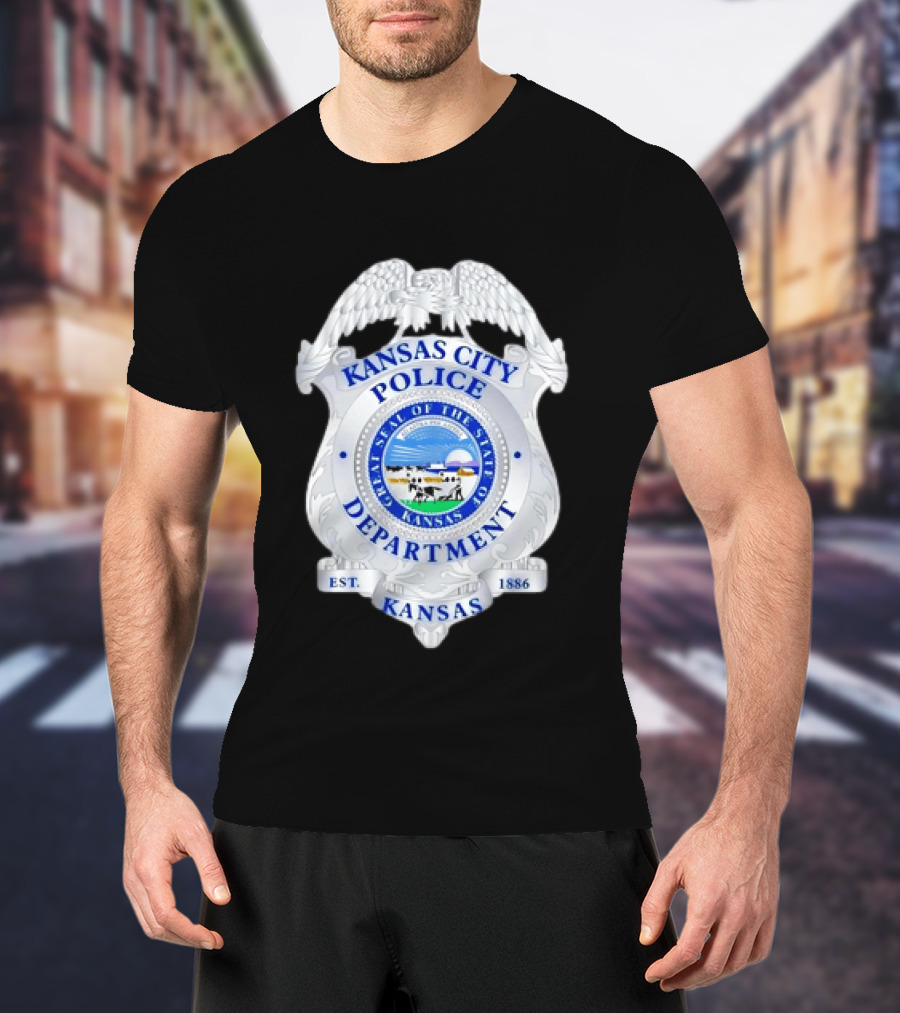 Kansas City Police Department Seal Badge Kansas Est. 1886 T-Shirt