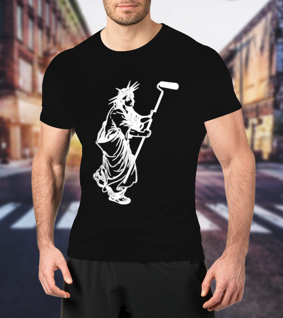 Statue Of Liberty Paint Roller Meme T-Shirt