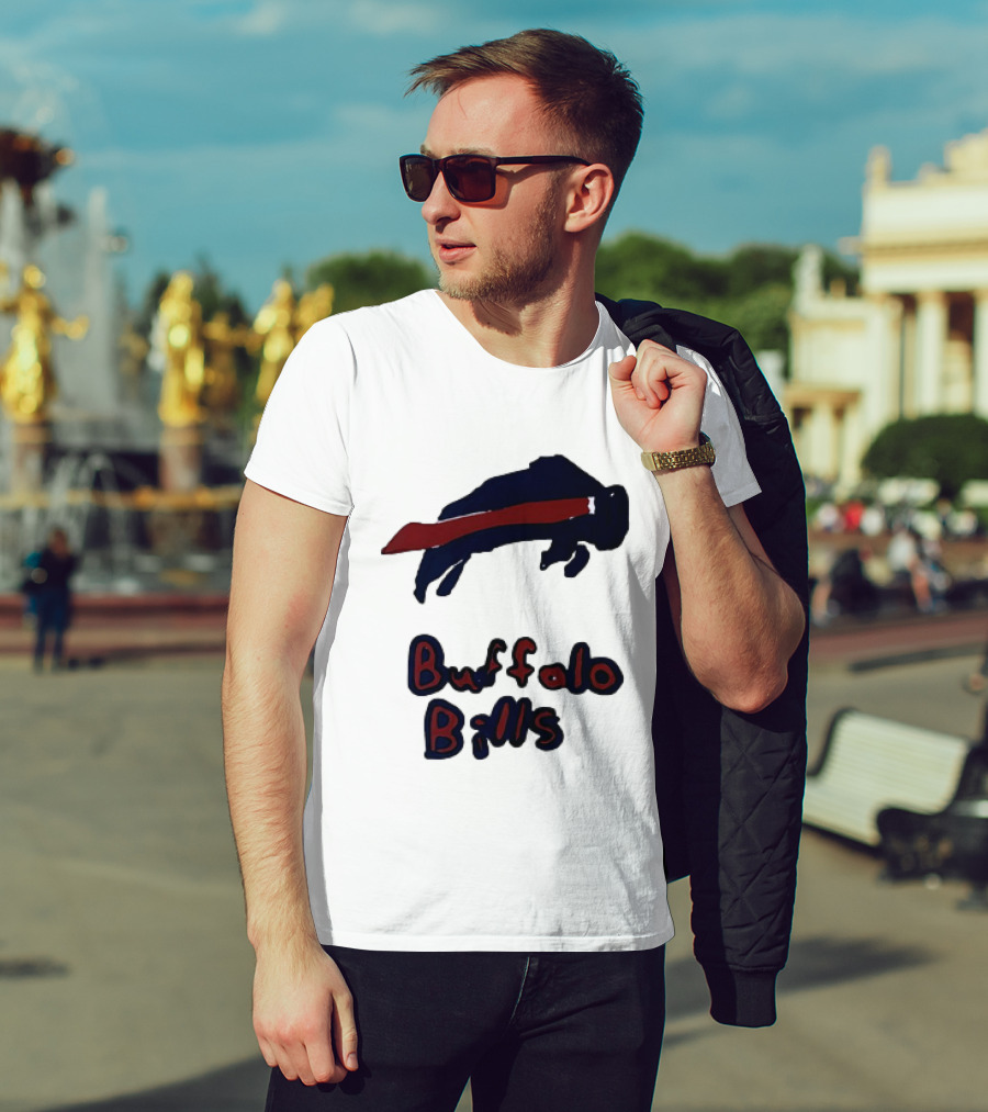 Buffalo Bills Iconic Blue Red Bison T-Shirt