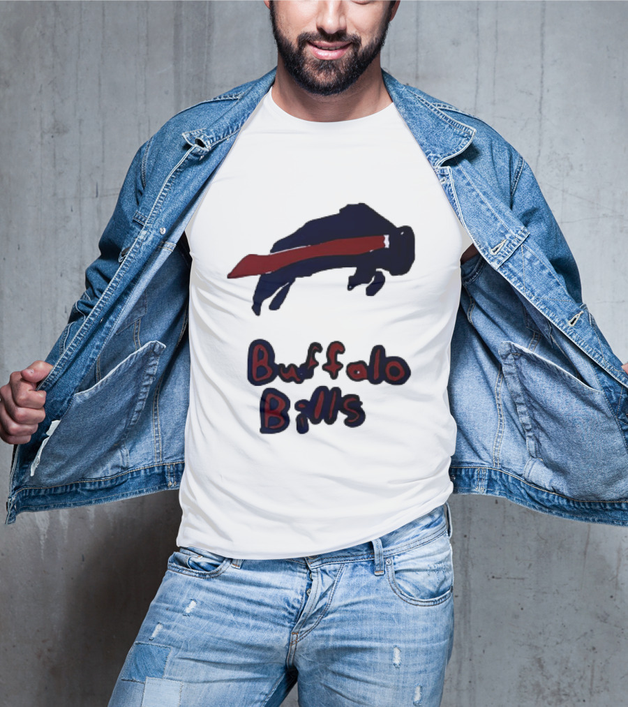 Buffalo Bills Iconic Blue Red Bison T-Shirt