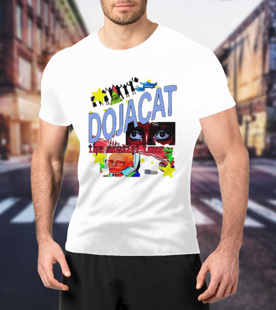 Doja Cat The Scarlet Tour Pop Art Stars And Eyes T-Shirt