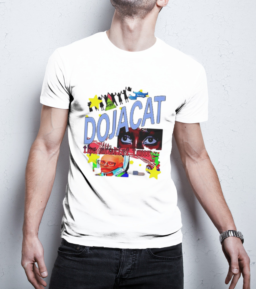Doja Cat The Scarlet Tour Pop Art Stars And Eyes T-Shirt