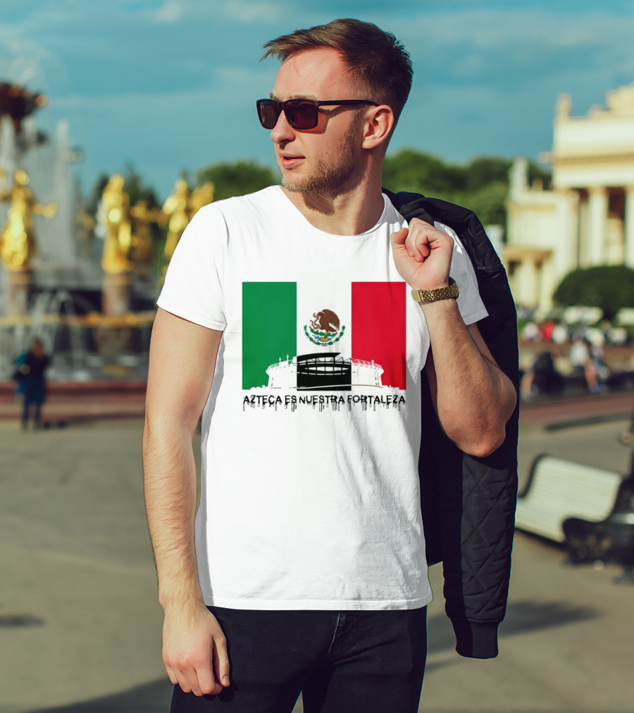 Estadio Azteca Es Nuestra Fortaleza Altitude Mexico Football T-Shirt