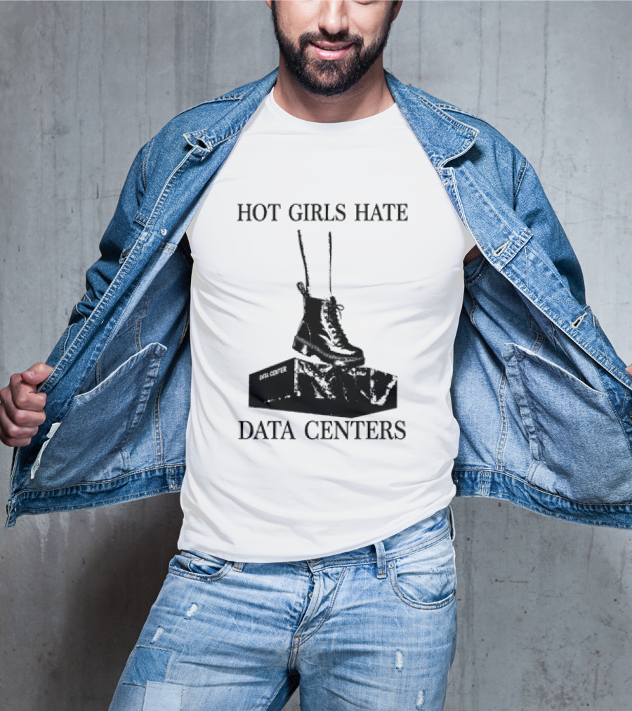 Hot Girls Hate Data Centers With Boots Stomping Computers T-Shirt