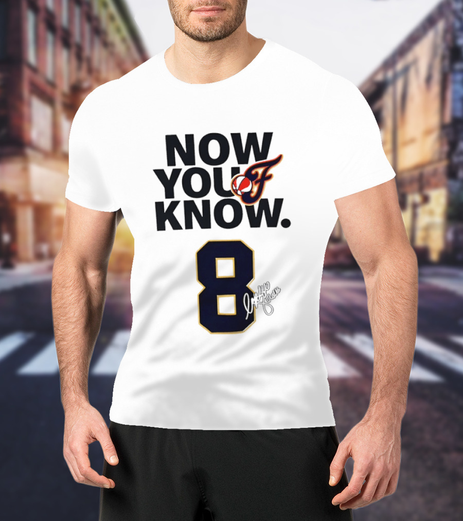 Sophie Cunningham Now You Know Indiana Fever 8 Signature T-Shirt