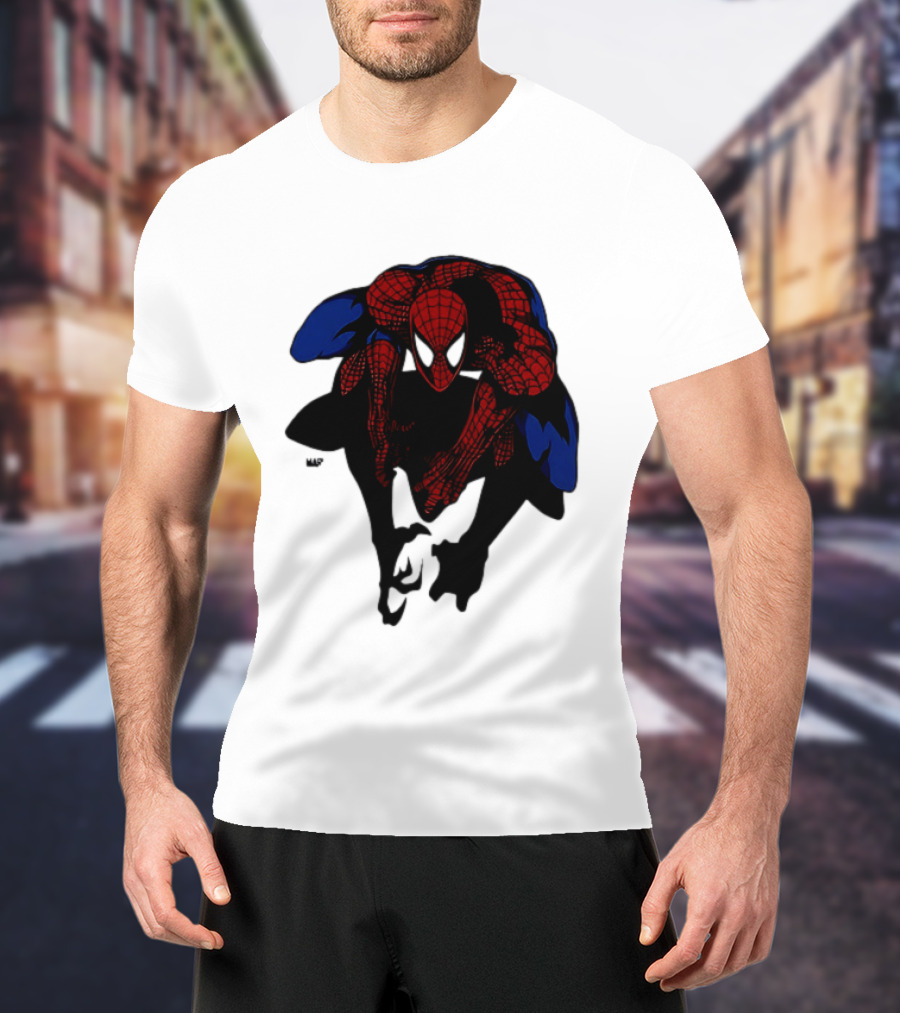 Spider Man Marvel Comics Dynamic Action Pose T-Shirt
