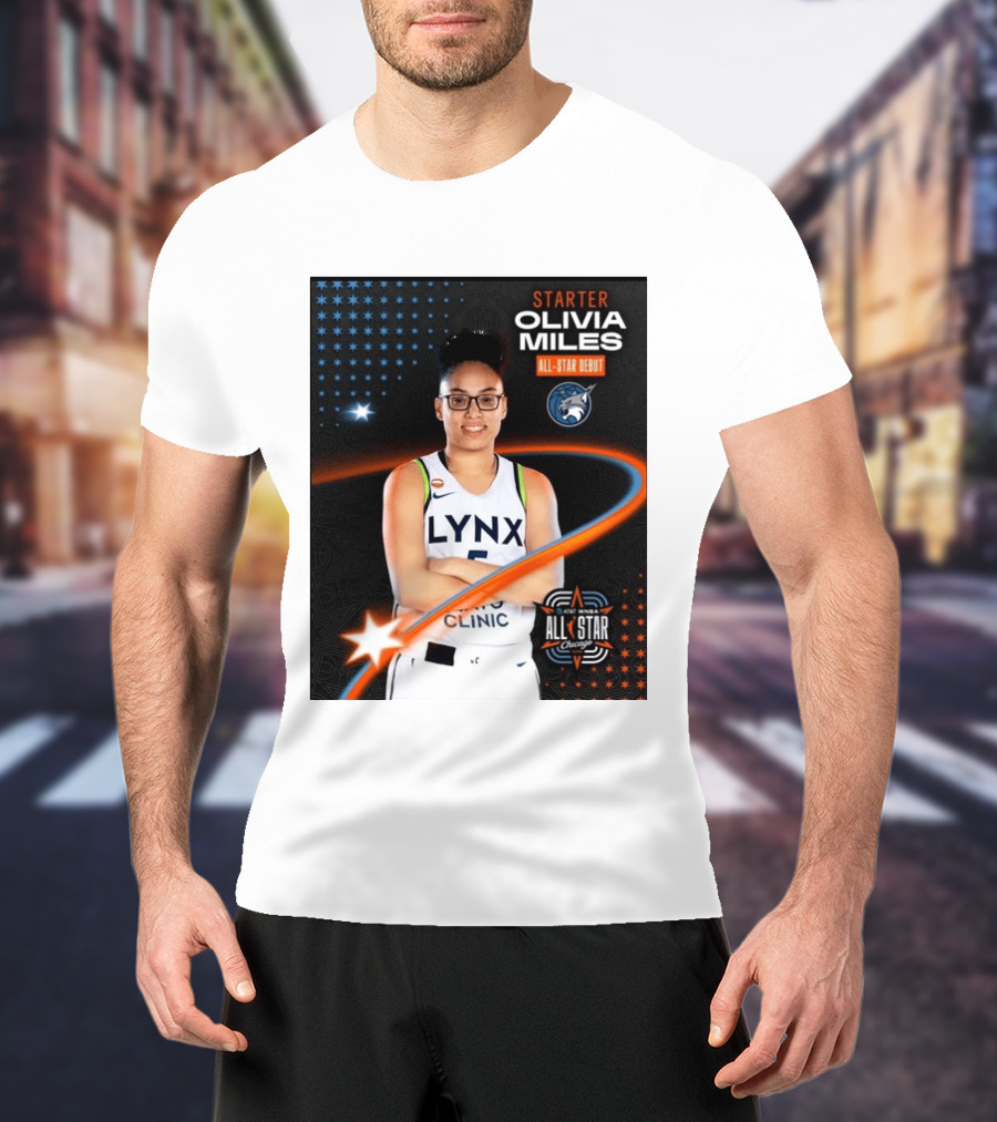 Starter Olivia Miles All Star Debut Lynx AT&T WNBA All Star Chicago T-Shirt