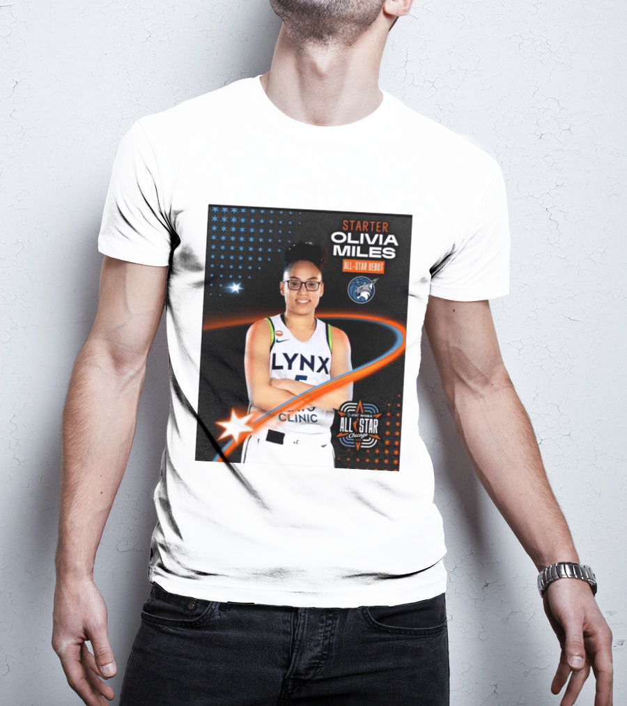 Starter Olivia Miles All Star Debut Lynx AT&T WNBA All Star Chicago T-Shirt