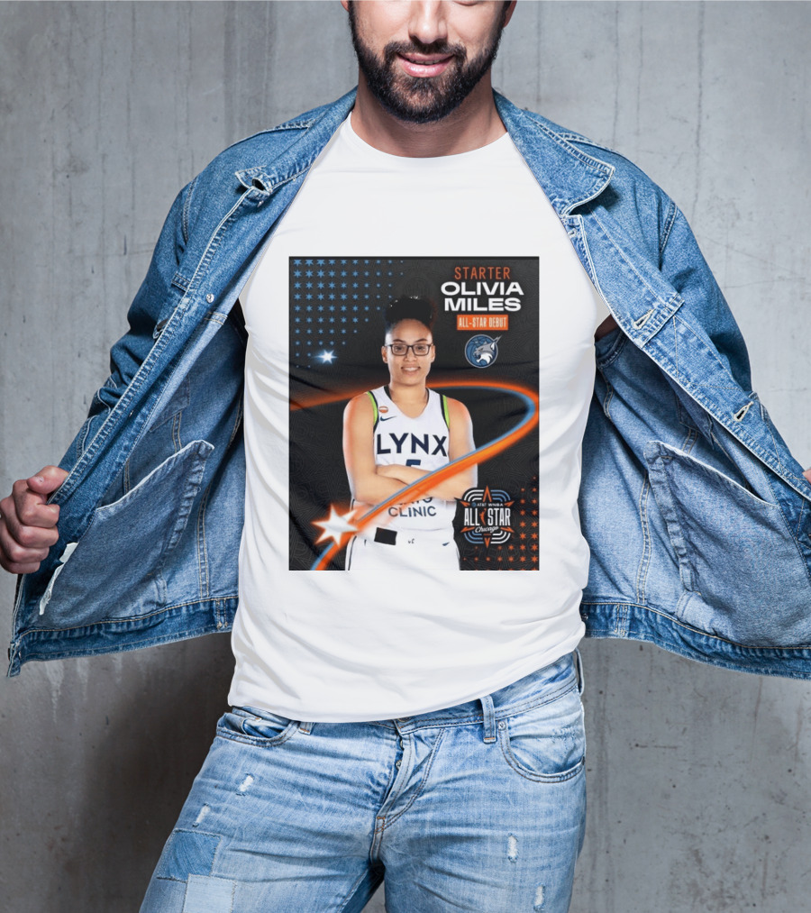 Starter Olivia Miles All Star Debut Lynx AT&T WNBA All Star Chicago T-Shirt