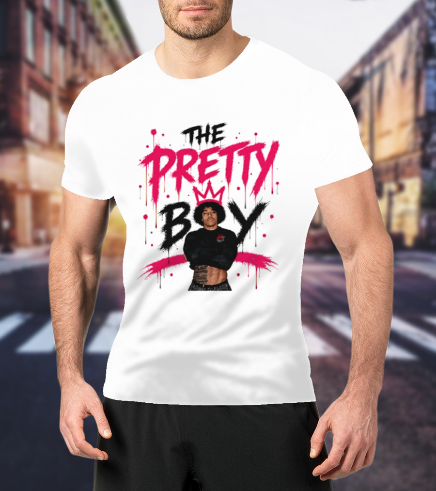The Pretty Boy Jay King Crop Top With Pink Crown And Dripping Letters T-Shirt