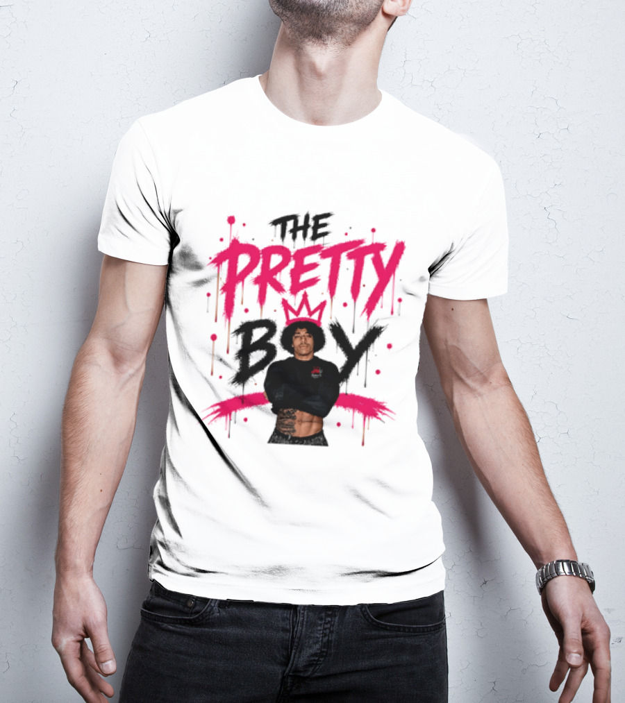 The Pretty Boy Jay King Crop Top With Pink Crown And Dripping Letters T-Shirt