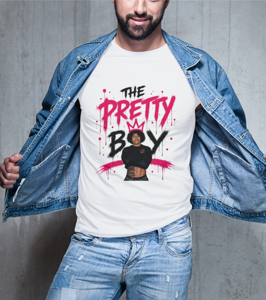 The Pretty Boy Jay King Crop Top With Pink Crown And Dripping Letters T-Shirt