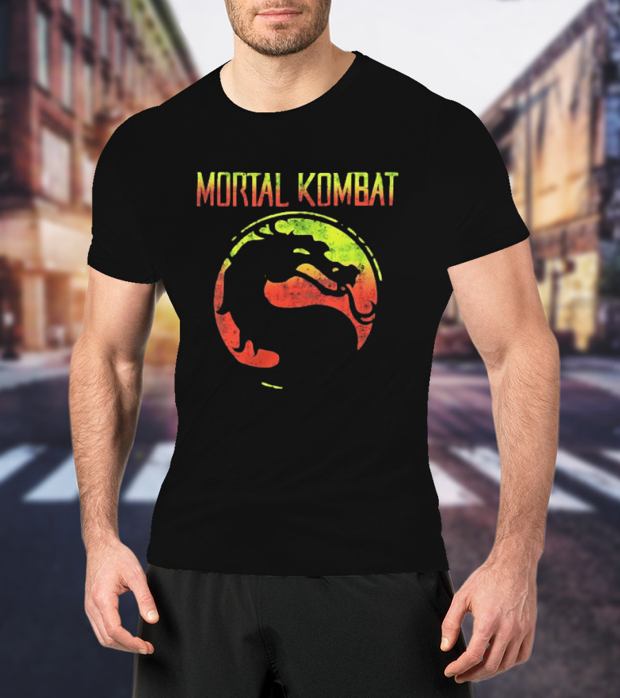 Mortal Kombat Yellow And Red Dragon T-Shirt