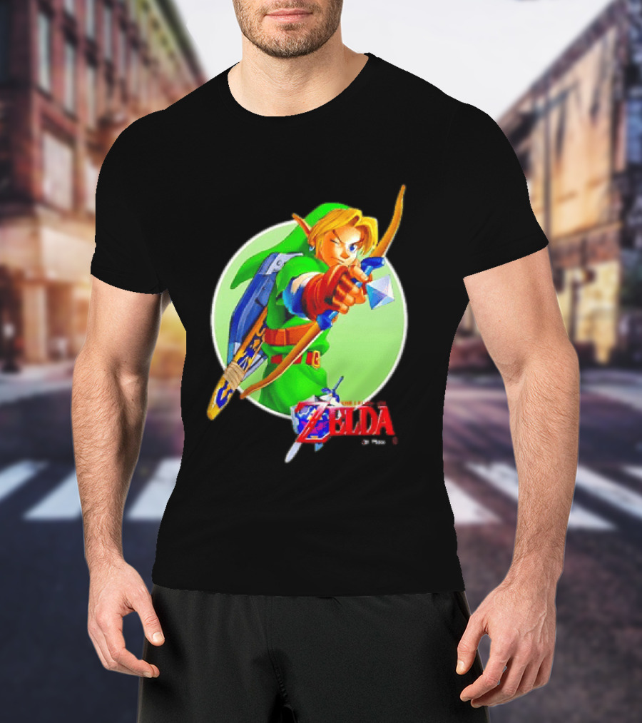 The Legend Of Zelda Ocarina Of Time 3D Link Bow Aiming T-Shirt