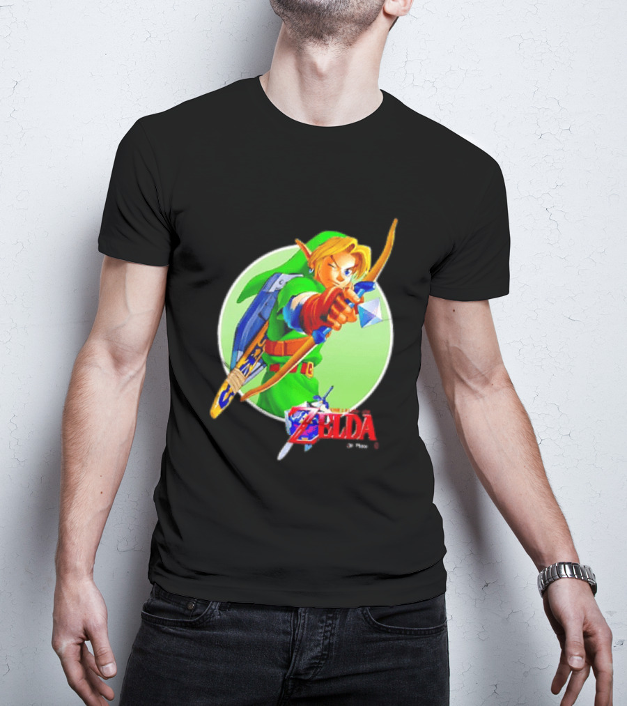 The Legend Of Zelda Ocarina Of Time 3D Link Bow Aiming T-Shirt