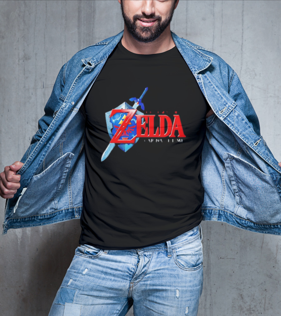The Legend Of Zelda Ocarina Of Time Shield Sword T-Shirt