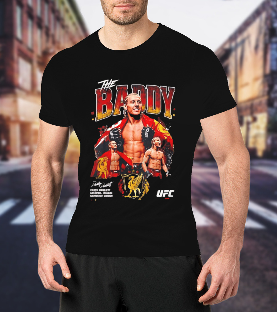 Paddy Pimblett The Baddy UFC Liverpool FC Crest T-Shirt