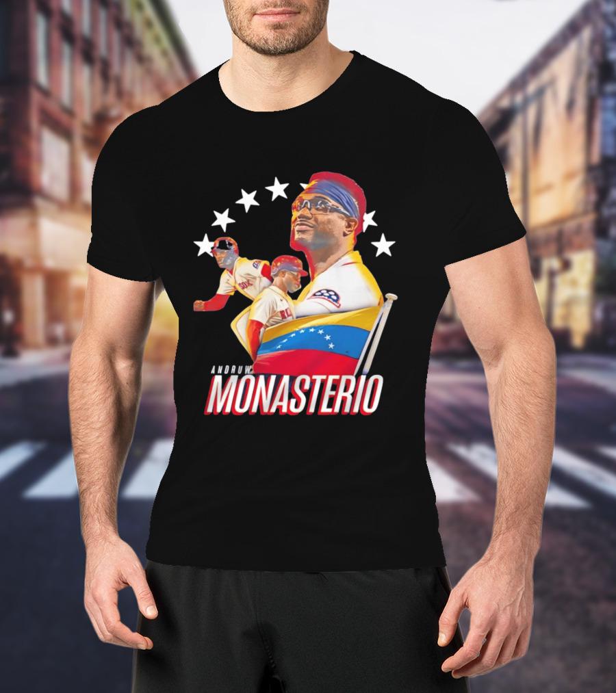 Venezuelan Pride Andruw Monasterio Red Sox Baseball Star T-Shirt